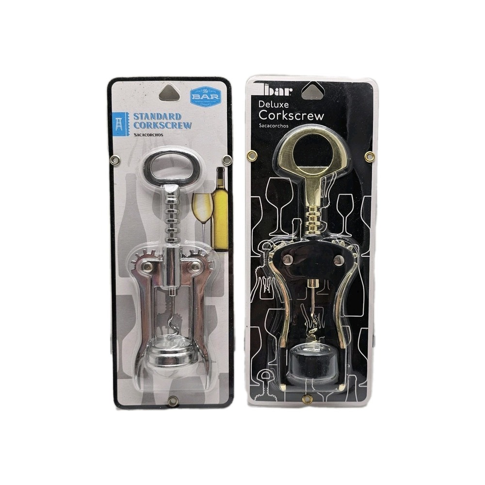 New CORKSCREW Jacent The Bar Deluxe Wing Sacacorchos Set Of 2 New